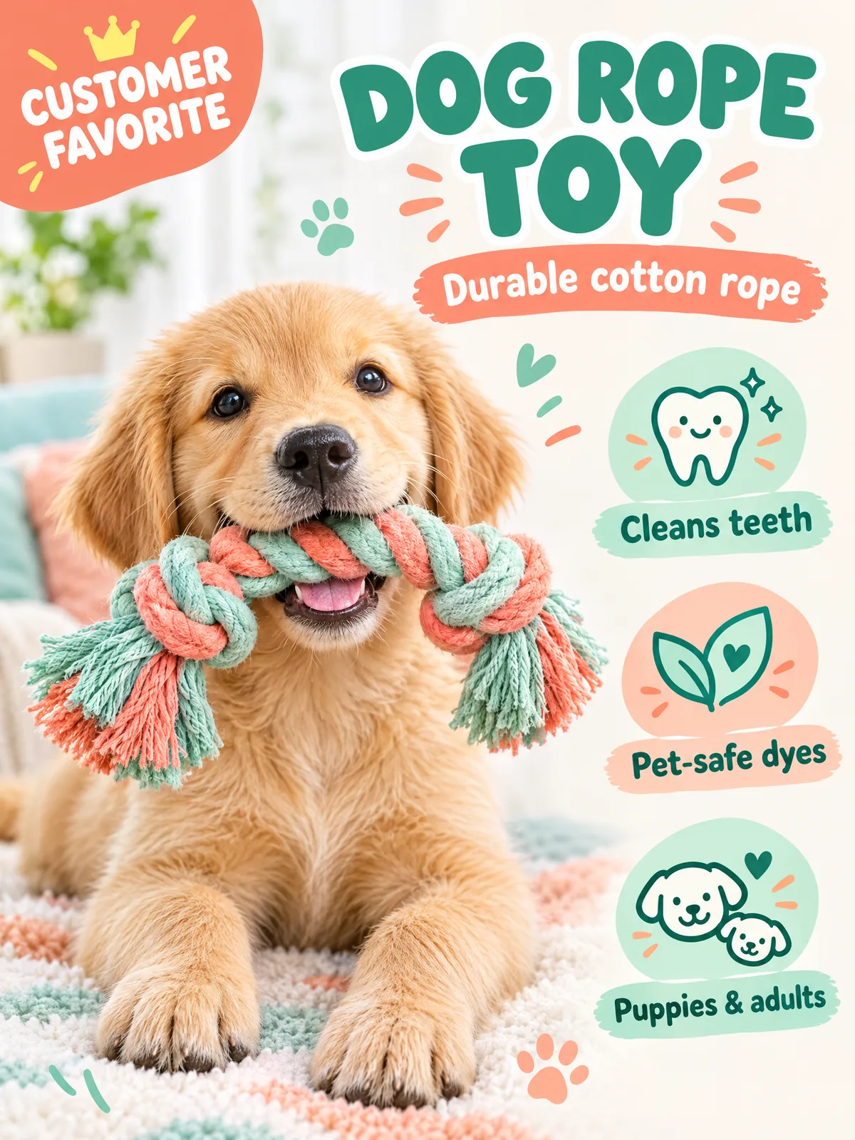Dog rope toy listing image