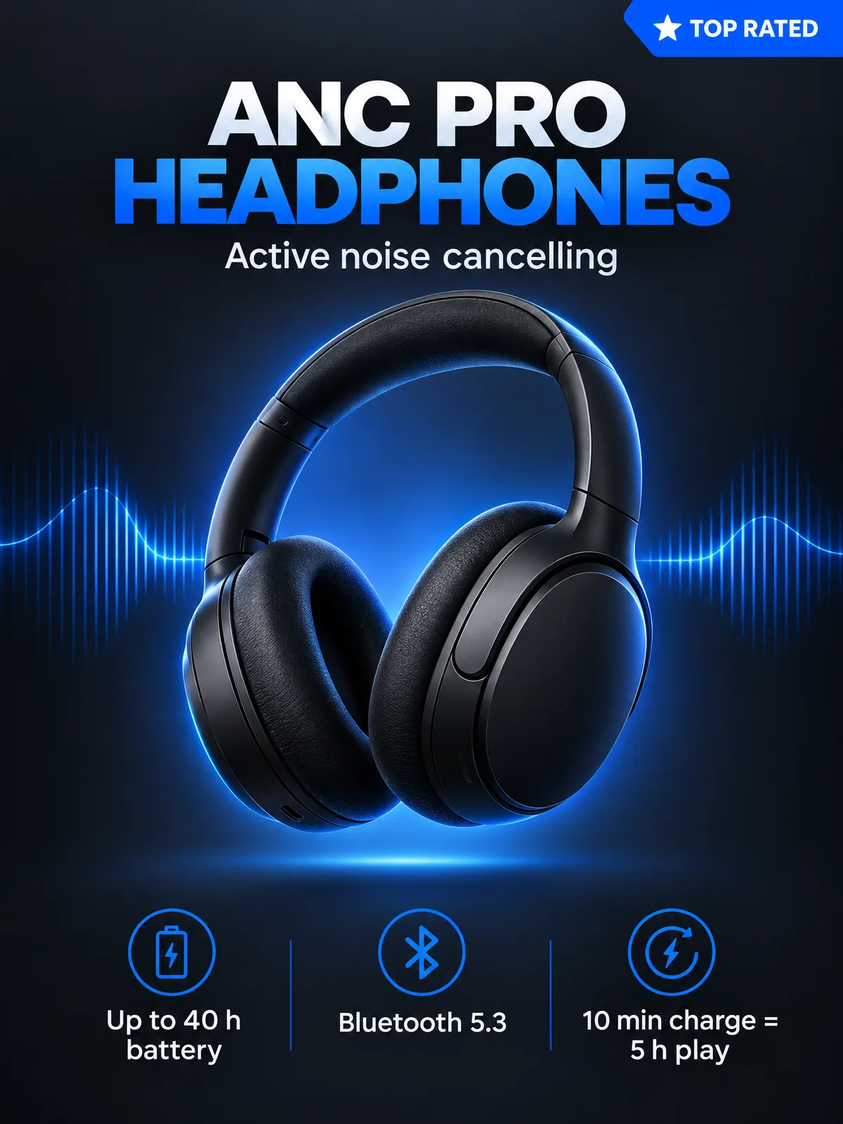 Noise cancelling headphones listing image