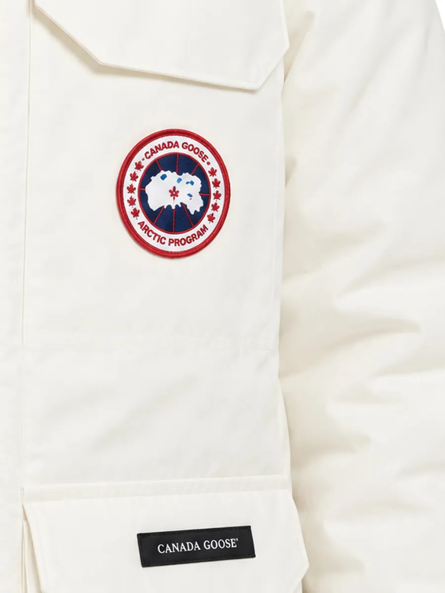 Canada Goose parka, patch and label in our frame